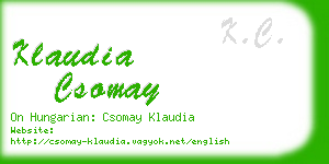 klaudia csomay business card